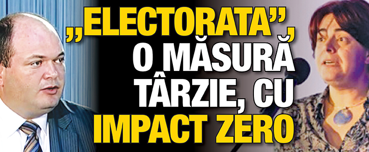 „Electorata”, o masura tarzie, cu impact zero