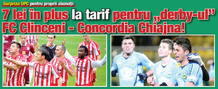 7 lei in plus la tarif pentru “derby-ul” FC Clinceni – Concordia Chiajna!