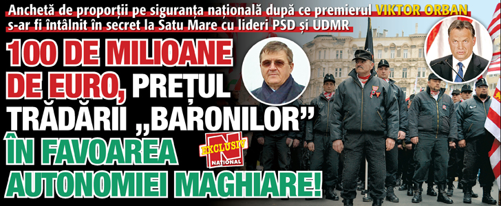 100 de milioane de euro, pretul tradarii „baronilor” in favoarea autonomiei maghiare!