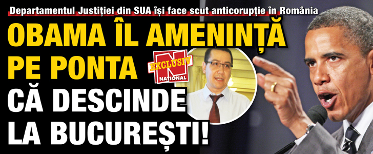 Obama il ameninta pe Ponta ca descinde la Bucuresti!