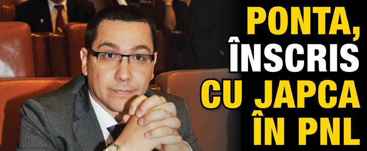 Ponta, inscris cu japca in PNL