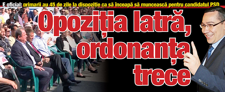 Opozitia latra, ordonanta trece