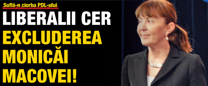 Liberalii cer excluderea Monicai Macovei!