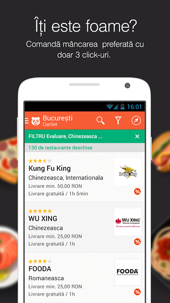 Mancare pe smartphone la un click distanta