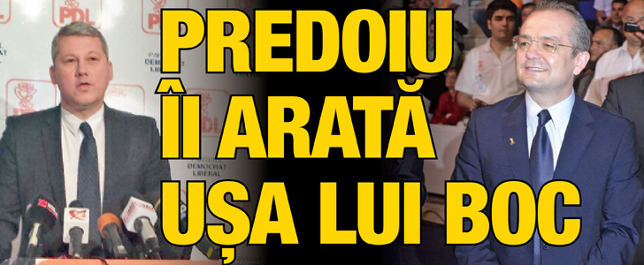 Predoiu ii arata usa lui Boc