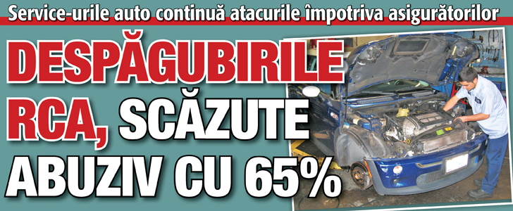 Despagubirile RCA, scazute abuziv cu 65%