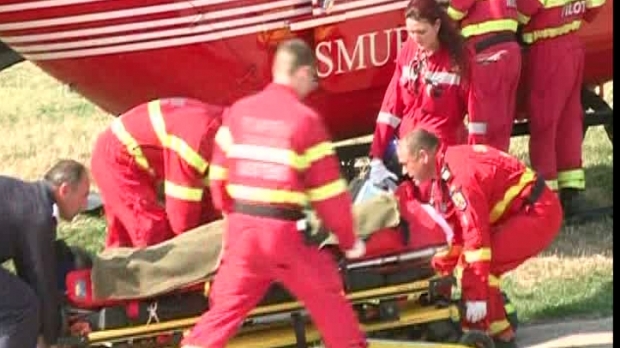 Parasutist, ranit grav pe Aerodromul Clinceni