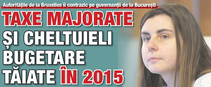 Taxe majorate si cheltuieli bugetare taiate in 2015