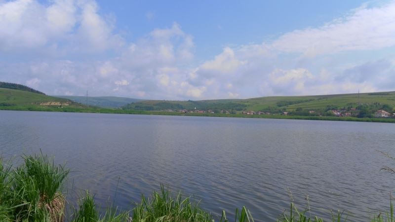 Ce a patit un sofer care a cazut cu masina intr-un sant de langa un lac din Cluj!