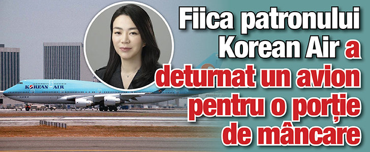 Fiica patronului Korean Air a deturnat un avion pentru o portie de mancare