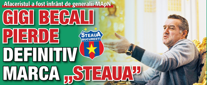 Gigi Becali pierde definitiv marca „Steaua”