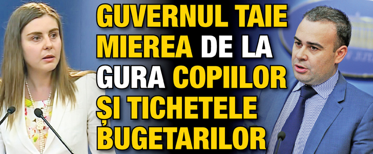 Guvernul taie mierea de la gura copiilor si tichetele bugetarilor