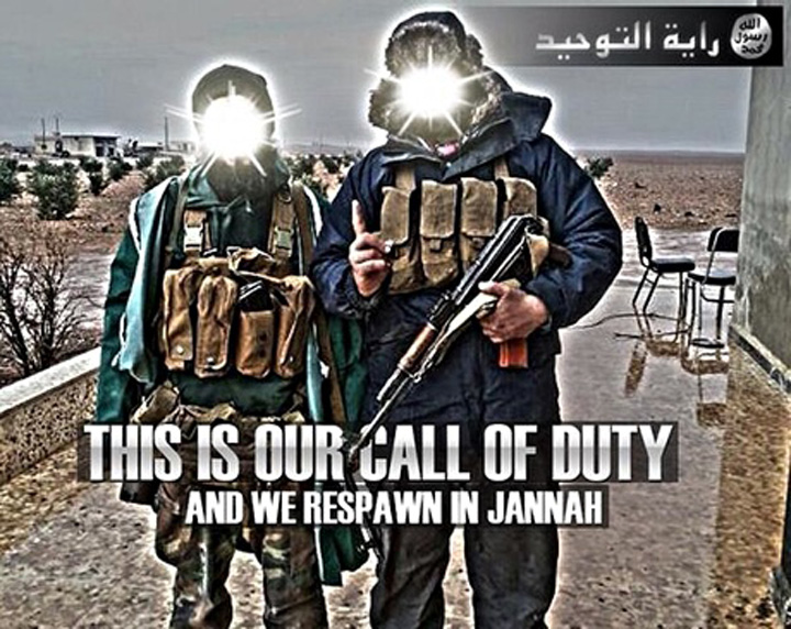 An Isis propaganda photograph. - Ziarul National