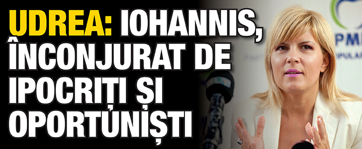 Udrea: Iohannis, inconjurat de ipocriti si oportunisti