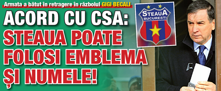 Acord cu CSA: Steaua poate folosi emblema si numele!