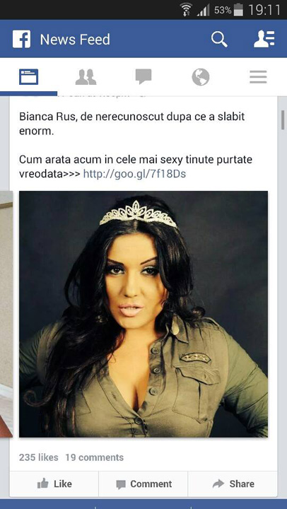 Bianca Rus, in tone proaste