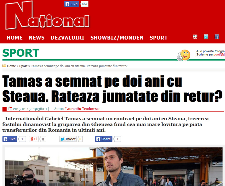 tamas printscreen - Ziarul National