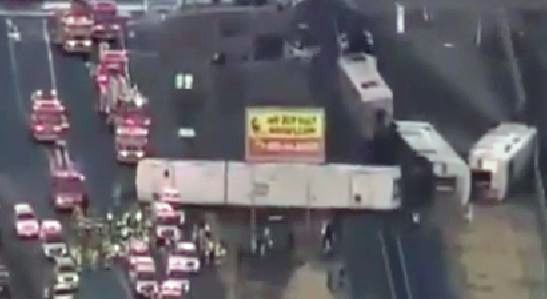 Zeci de raniti in urma unui accident feroviar, in SUA (VIDEO)