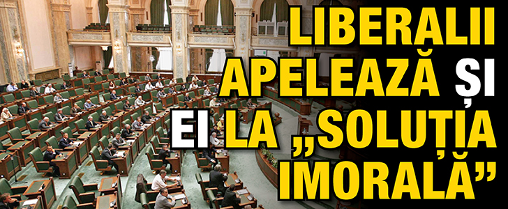 Liberalii apeleaza si ei la ”solutia imorala”