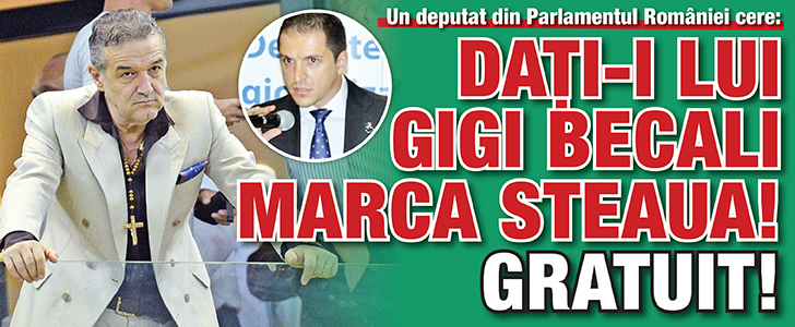 Dati-i lui Gigi Becali marca Steaua! Gratuit!
