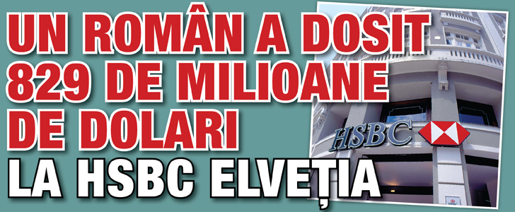 Un roman a dosit 829 de milioane de dolari la HSBC Elvetia