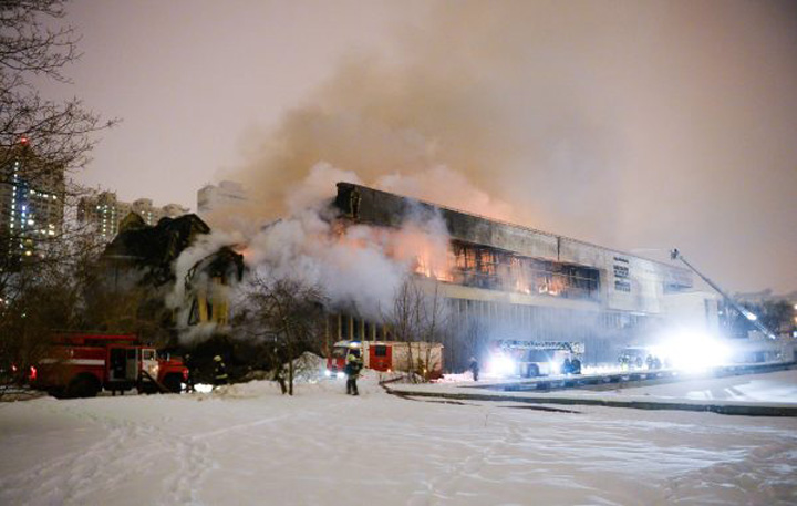 Un incendiu a distrus cea mai mare biblioteca universitara din Rusia