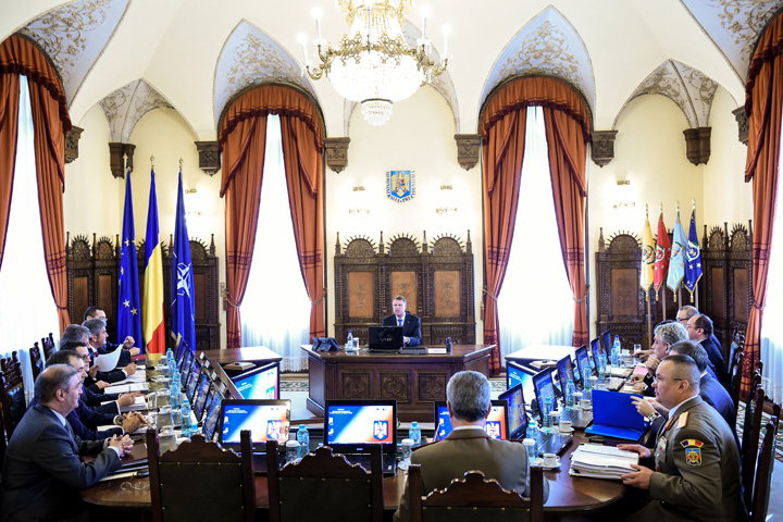 Sedinta Consiliului Suprem de Aparare a Tarii (CSAT), la Palatul Cotroceni. - Ziarul National