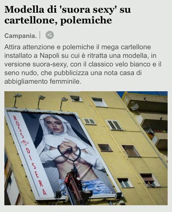 Calugarita topless. Campania publicitara care a starnit mania enoriasilor