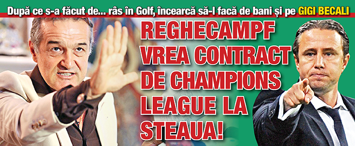 Reghecampf vrea contract de Champions League la Steaua!