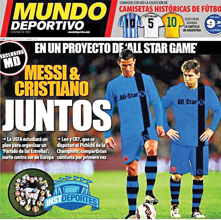 All Star Game-ul fotbalului: Messi si C.Ronaldo, colegi de echipa - Ziarul National