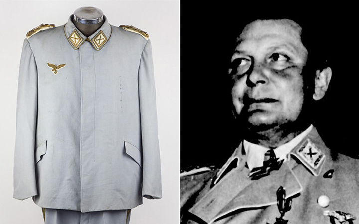 Uniforma liderului nazist Hermann Göring, scoasa la vanzare cu transpiratie cu tot!