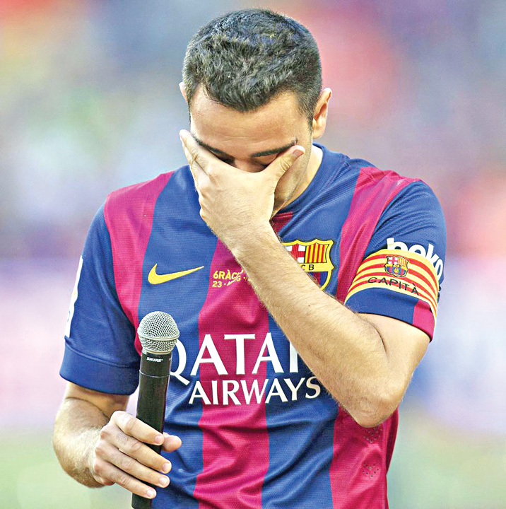 Xavi, despartire in lacrimi