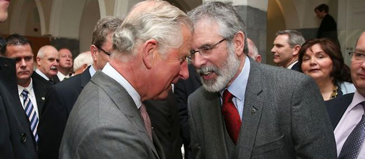 Intalnire istorica intre Printul Charles si Gerry Adams, presedintele Sinn Fein