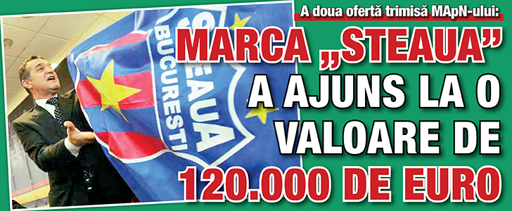 Marca „Steaua” a ajuns la o valoare de 120.000 de euro