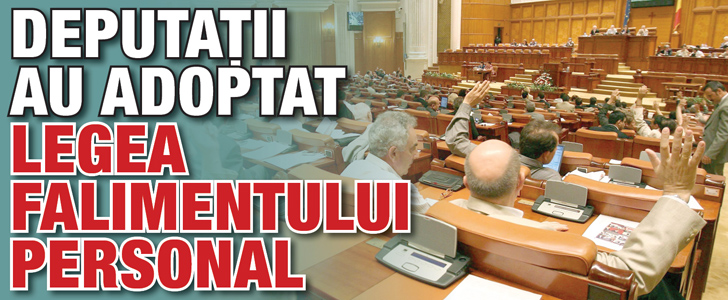 Deputatii au adoptat Legea falimentului personal