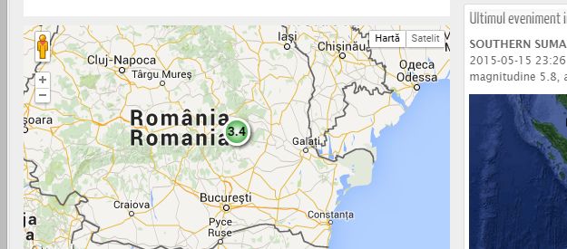 Cutremur, duminica la pranz, in Vrancea!