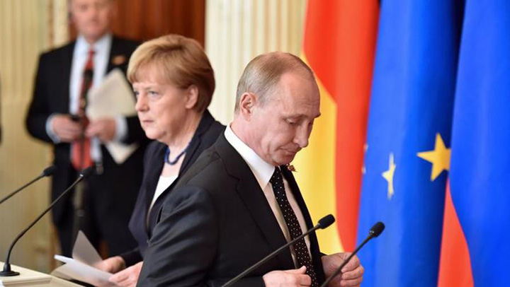 Merkel: Nici acum nu a incetat focul! Putin: Dar situatia a devenit mai calma…
