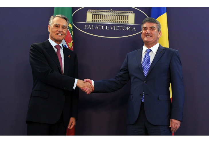 Vicepremierul Oprea l-a primit pe presedintele portughez la Palatul Victoria (VIDEO)