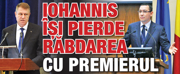 Iohannis isi pierde rabdarea cu premierul