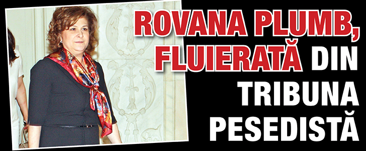 Rovana Plumb, fluierata din tribuna pesedista