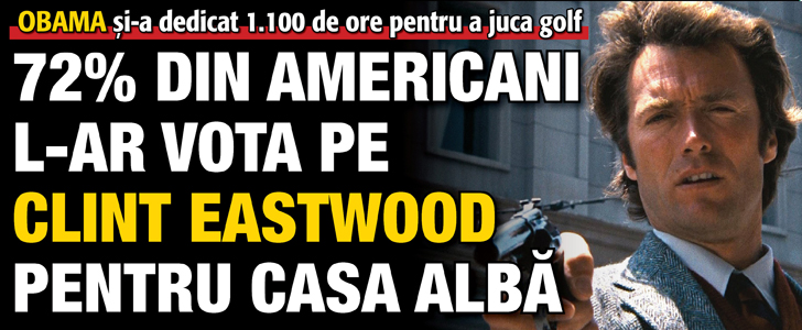 72% din americani l-ar vota pe Clint Eastwood pentru Casa Alba