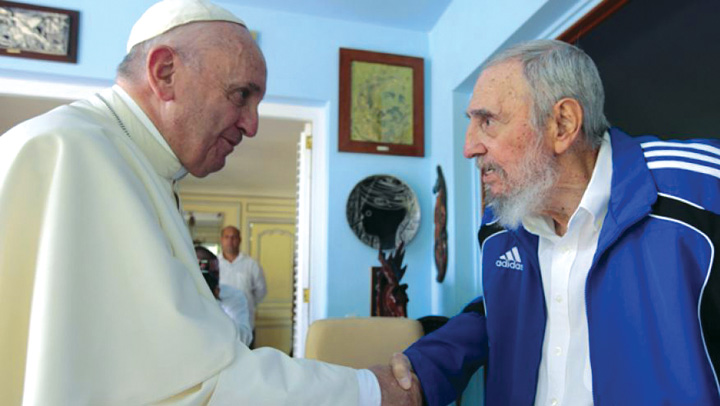 Papa Francisc s-a intalnit cu Fidel Castro