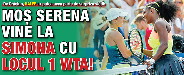 Mos Serena vine la Simona cu locul 1 WTA!