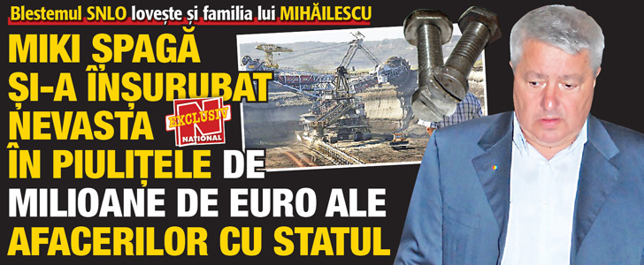 Miki Spaga si-a insurubat nevasta in piulitele de milioane de euro ale afacerilor cu statul