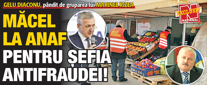 Macel la ANAF pentru sefia Antifraudei! Gelu Diaconu, pandit de gruparea lui Marinel Rizea