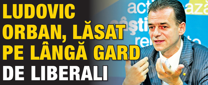Ludovic Orban, lasat pe langa gard de liberali