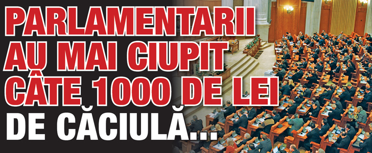 Parlamentarii au mai ciupit cate 1000 de lei de caciula