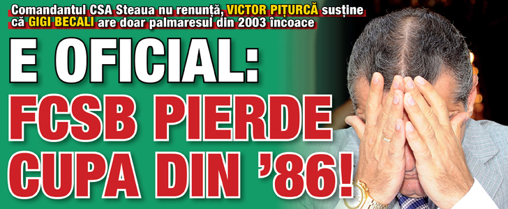 E oficial: FCSB pierde Cupa din ’86!
