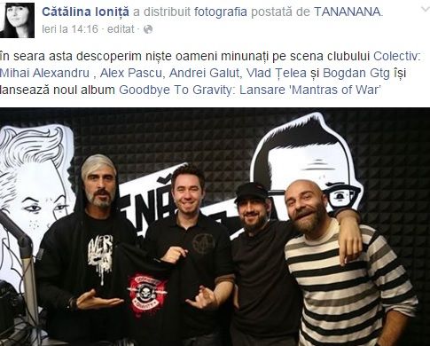 Doi membri ai trupei care concerta in Clubul Colectiv au incetat din viata. Alti trei sunt internati in spital