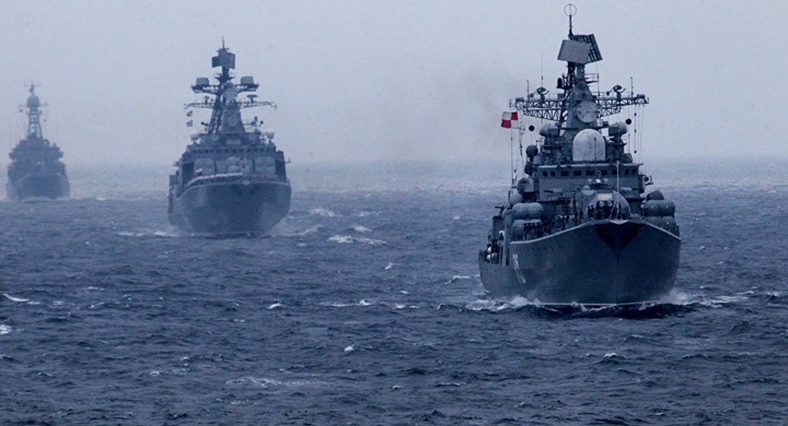 Patru nave militare rusesti au atacat Daesh cu rachete, din Marea Caspica